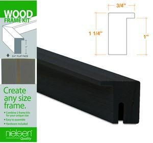 Nielsen Bainbridge Wood Frame Kits black 40 in.