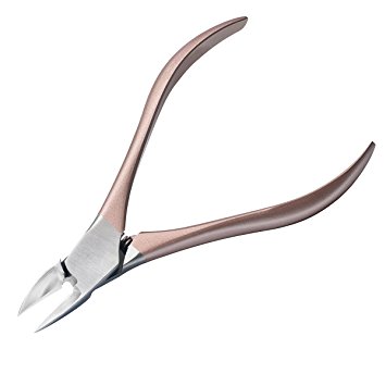 Toenail clippers-Precision Nail Nippers for Thick or Ingrown Toenails-Fungus Nails for Seniors-Heavy duty Surgical grade stainless steel toenail clipper (rose gold)