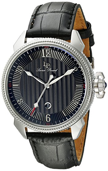 Lucien Piccard Men's LP-40053-01 Trevi Stainless Steel Watch with Leather Band