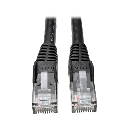 Tripp Lite Cat6 Gigabit Snagless Molded Patch Cable (RJ45 M/M) - Black, 2-ft.(N201-002-BK)