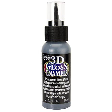 DecoArt 2-Ounce 3-D Gloss Enamel Writer, Black