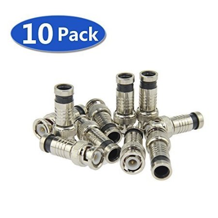 VCE® (10 PACK) Male BNC Compression Connector for RG-59
