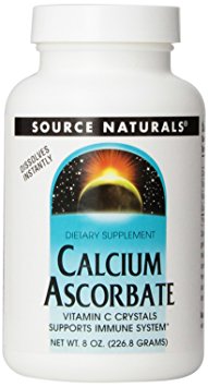 Source Naturals Calcium Ascorbate Vitamin C Crystals, Supports Immune System, 8 Ounces
