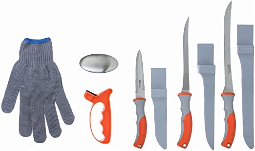 Wild Fish 6 Piece Fish Fillet Knife Set, Multipurpose Set Ideal for Cleaning Fish and Many Other Kitchen Tasks