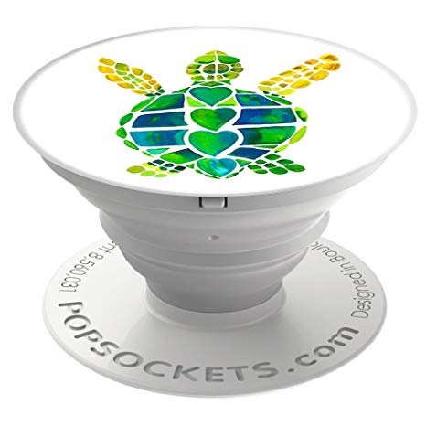 PopSockets Wireless Stand for Smartphones & Tablets - Turtle Love