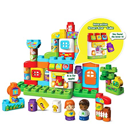 LeapFrog LeapBuilders ABC Smart House Interactive Learning Blocks Playset, Multicolor