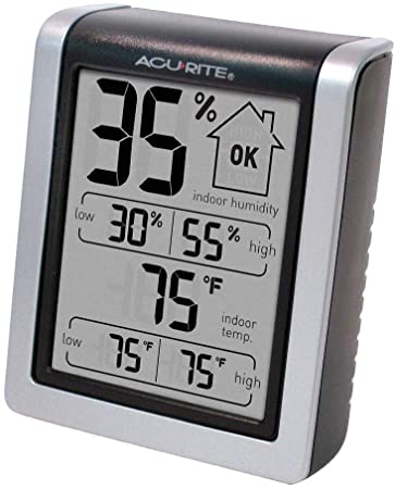 AcuRite 00613 Digital Hygrometer & Indoor Thermometer Pre-Calibrated Humidity Gauge