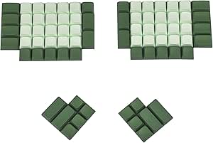 YMDK ZDA Similar to XDA Keycaps Thick PBT Matcha Blank Keycap Set for Ergo Ergodox Lily58 Planck Preonic(Full Blank)