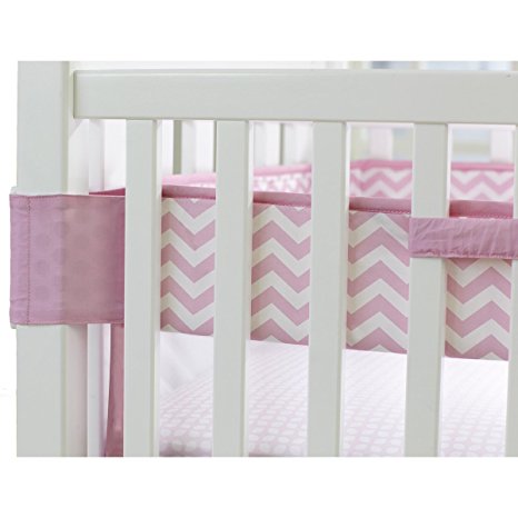 Carter's Fresh Air Crib Liner, Softly Pink Chevron