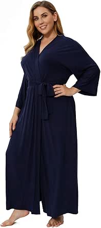 Super Shopping-zone Women's Plus Size Long Robes Kimonos Plus Size Maternity Robes Delivery Robes Sleepwear