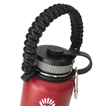 Hydro Flask Water Bottle Carrier - America's #1 Paracord Handle Attaches to Almost Anything, Never Drop or Lose Your Bottles When You're On-the-Go