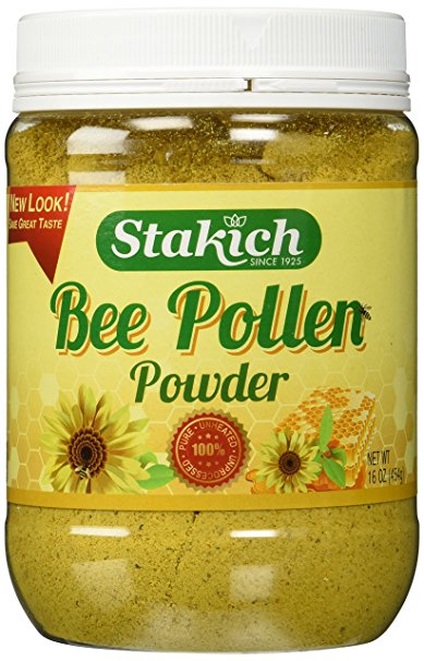 Stakich BEE POLLEN POWDER 1 lb - 100% Pure, Top Quality -