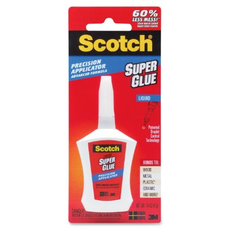 Scotch Super Glue Liquid in Precision Applicator, 0.14 oz (AD124)