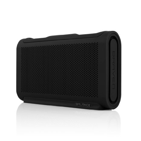 BRAVEN BALANCE Portable Wireless Bluetooth Speaker [18 Hour Playtime][Waterproof] Built-In 4000 mAh Power Bank Charger - Retail Packaging -Black