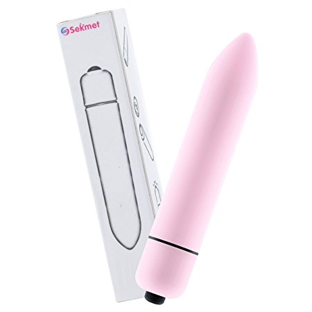 Sekmet Multi-Speed Mini Bullet Massager, 10-Speed Vibrator Point Massager Waterproof Bullet Vibe for Women (Pink)