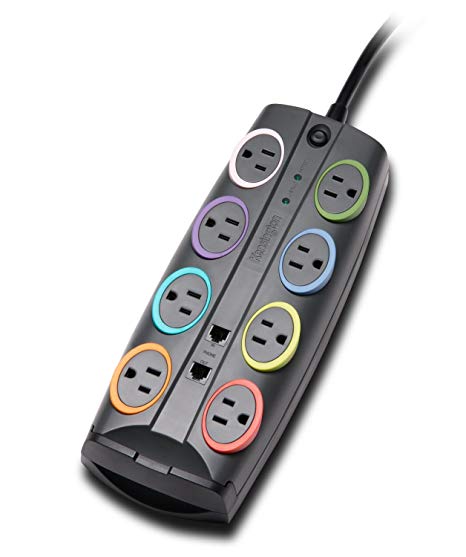 Kensington SmartSockets 8-Outlet, 8-Foot Cord, & 2490 Joules Standard Surge Protector (K62690NA)