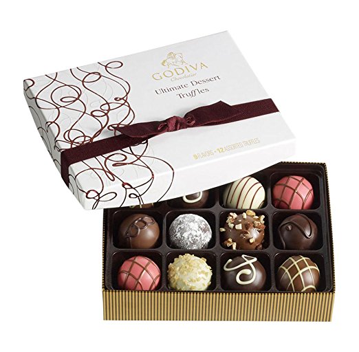 Godiva Chocolatier Ultimate Dessert Truffles Gift Box, 12 Count