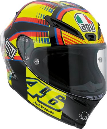 AGV Corsa Soleluna Full Face Motorcycle Helmet BlackYellowRedBlue MediumLarge