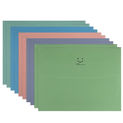 Fasmov 2" Expansion Big Smile Letter Size Booklet File Folder, Expansion Envelope