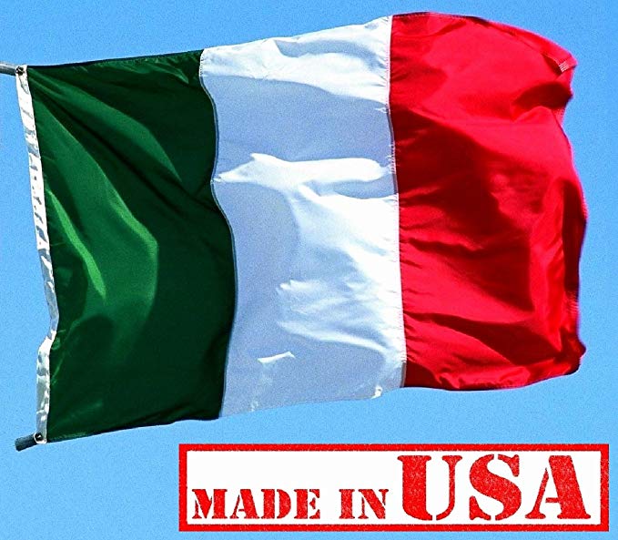 US Flag Factory 3'x5' Italy Italian Flag (Sewn Stripes) Outdoor SolarMax Nylon - Made in America