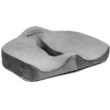NEW Design More Comfort - SmartHome Coccyx Orthopedic Comfort 100 Memory Foam Seat Cushion Gray