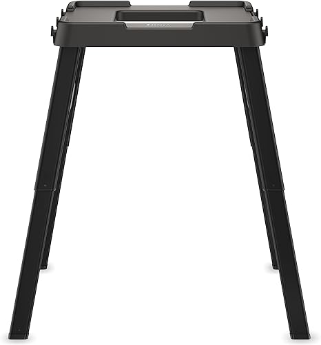 Ninja XSKUNSTAND Outdoor Stand, Woodfire Products, Adjustable Height, Utensil-Holder, Side Table-Compatible, Weather-Resistant, Black, 26" x 34" x 34