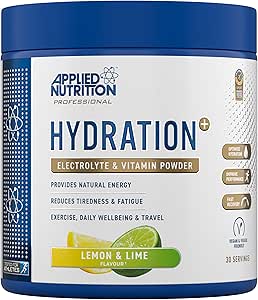 Applied Nutrition Hydration Electrolyte & Vitamin Powder - Natural Energy & Reduces Tiredness & Optimise Hydration (240g - 30 Servings)(Lemon & Lime)