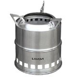 docooler Portable Stainless Steel Lightweight Wood Stove Solidified Alcohol Stove Outdoor Cooking Picnic BBQ Camping Classic Versions
