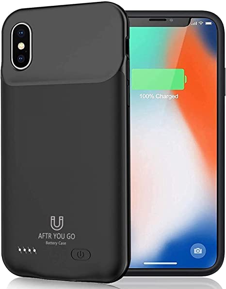 Battery Case for iPhone X/XS/10(5.8 inch),[7000mAh] mAh Portable Protective Charging Case Extended Rechargeable Battery Pack Charger Case Compatible with iPhone X/iPhone Xs/iPhone 10(XDL-629M)-Black