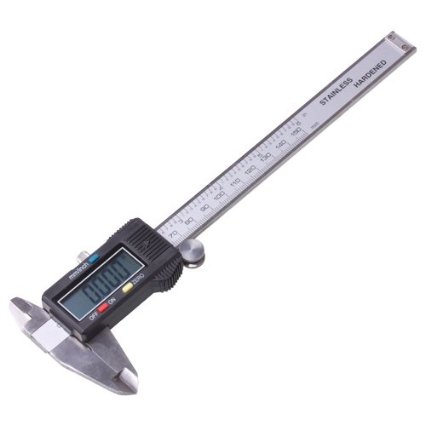 Flexzion Digital Caliper - 6 150mm Stainless Steel Electronic Vernier Micrometer Guage Tool with LCD Screen Display Instant SAE Metric Conversion and Carrying Case
