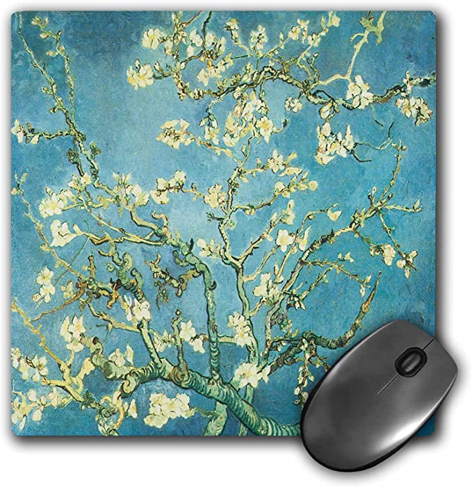 3dRose LLC 8 x 8 x 0.25 Inches Branches of an Almond Tree in Blossom by Vincent Van Gogh Mouse Pad (mp_128160_1)