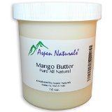 Mango Butter 1 lb  16 oz By Aspen Naturals - 100 Pure High-quality Unrefined and Natural - Excellent Moisturizer for Skin and Hair - Use to Make Cream Soap Oil or Lotion Scent-free