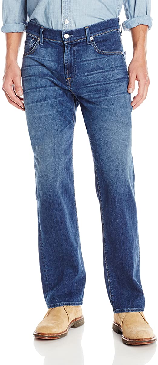 7 For All Mankind Men's Austyn Relaxed Straight Jeans, Shoreline Wash