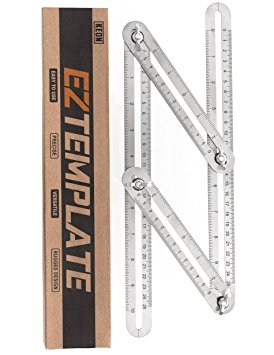 KEON Angleizer Template Tool - Premium Grade Stainless Steel - Great for Flooring, Tiling, Carpentry & Much More