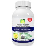 Garcinia Cambogia By Naturo Sciences - Extract Pure - 180 Count - 1000mg HCA Per Serving- Ultra Slim Weight Management - Natural Appetite Suppressant and Weight Loss Supplement - Lose Belly Fat Fast - 90 Servings