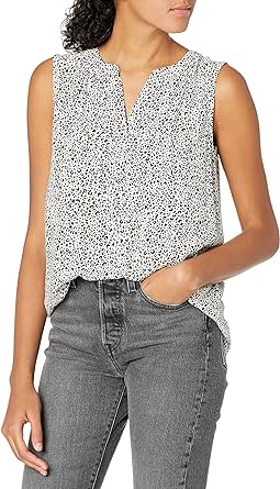 Amazon Essentials Women's Sleeveless Woven Shirt