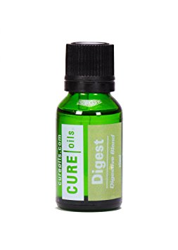 Digest Essential Oil For Digestive Support Indigestion Relief Stomach Pain Nausea Diarrhea Constipation Heartburn - 100% Pure Therapeutic Grade - Best Quality 15ml Blend by Cure Oils