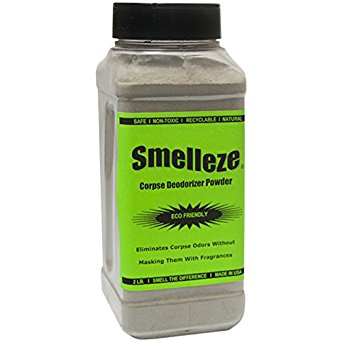 SMELLEZE Natural Corpse Odor Remover Deodorizer: 2 lb. Powder Removes Cadaver Odor