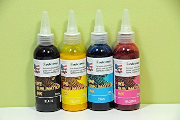 XPRO 4 X 100ml Professional True Color Sublimation ink refills for workforce 3520 3540 3620 3640 7010 7510 7520 7110 7610 7620 7710 7720 7210 printers (For sublimation printing only)