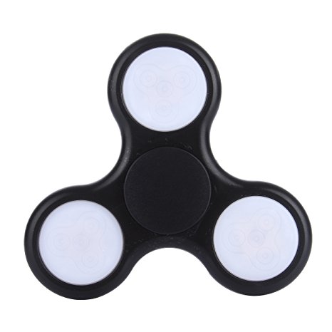 Dejavux Spinner Fidget Toy for Fun also Stress Reducer Anxiety Relief Toy … (LED Black)
