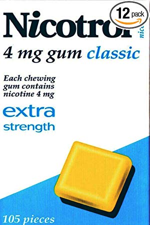 Nicotrol Gum 4 mg Classic Flavor 12 Boxes 105 Pieces