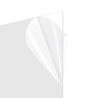 16x20 Plexiglass Replacement for Picture Frames |Styrene Sheets for Arts and Crafts, DIY Display Projects, Signs | Plexiglass Sheet .060 | Clear 1/16th | Double-Sided Protective Film (Set of 2)