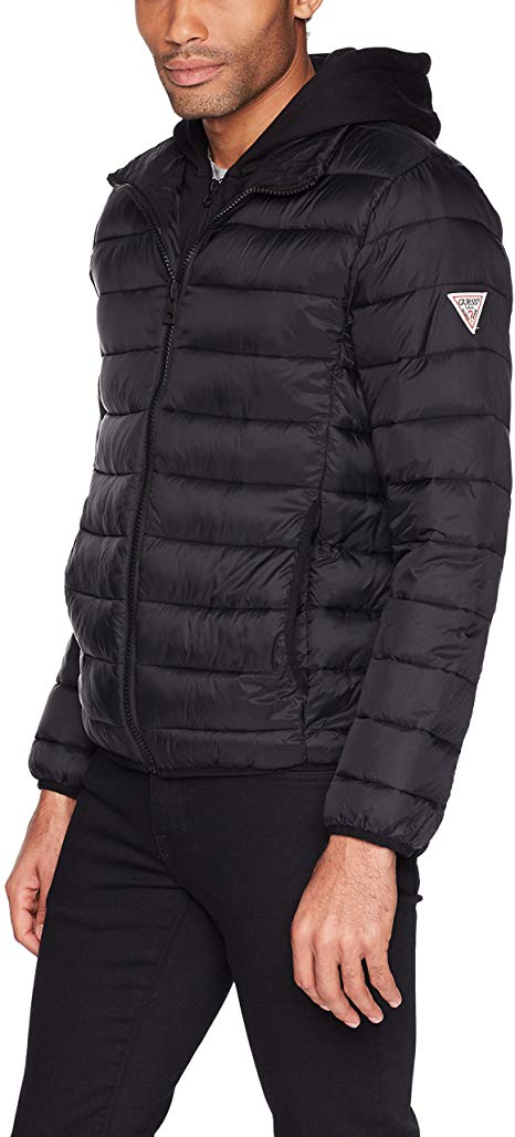 GUESS Men's Hooded Puffer Jacket