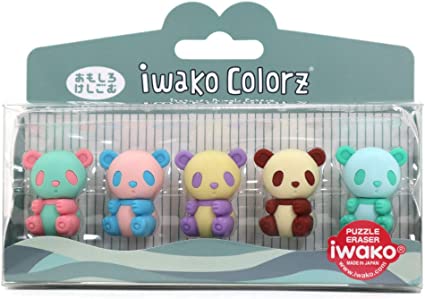 Iwako ColorZ Panda Puzzle Eraser