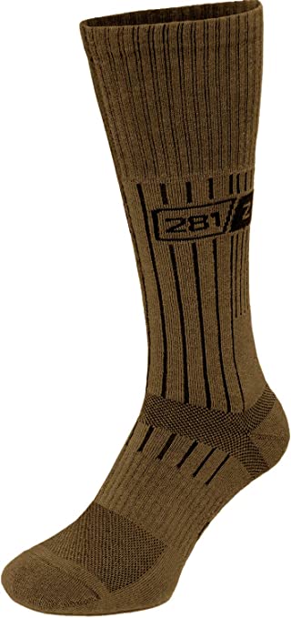 281Z Military Boot Socks - Tactical Trekking Hiking - Outdoor Athletic Sport (Coyote Brown)