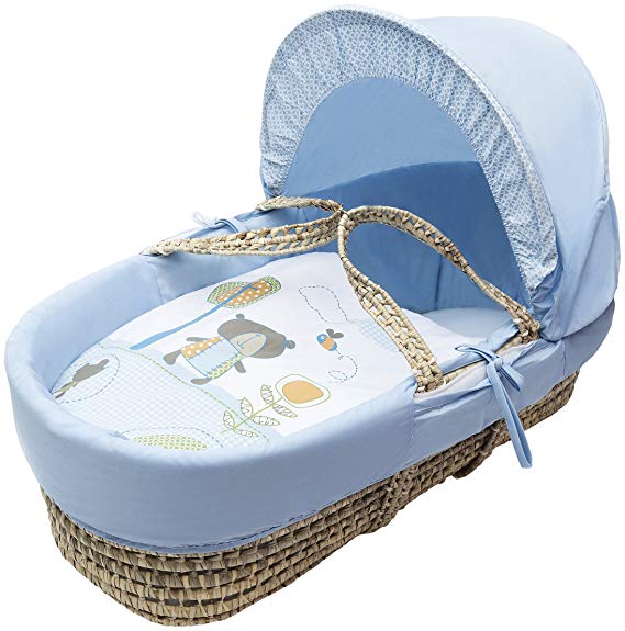 Kinder Valley Tiny Ted Moses Basket_Blue