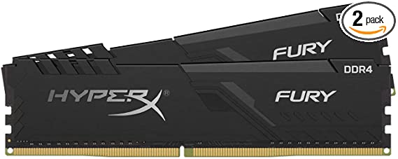 HyperX Fury 32GB 3733MHz DDR4 Ram CL19 DIMM (Kit of 2) 1Rx8 Black Desktop Memory with low-profile heat spreader (HX437C19FB3K2/32)