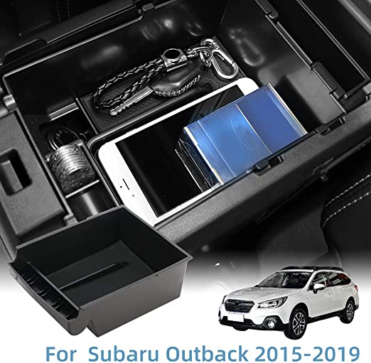 Vesul Center Console Organizer Fit for Subaru Outback 2015 2016 2017 2018 2019 ABS Console Tray Armrest Storage Box Console Insert Organizer Glove Pallet