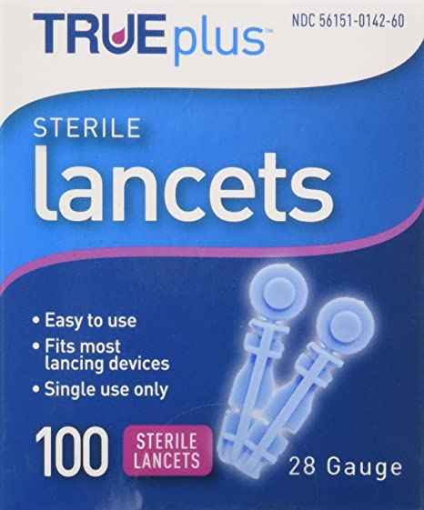 TRUEplus Sterile Lancets, 28 Gauge, 100 Count