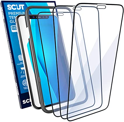 Screen Protector for iPhone 11 Pro | iPhone XS | iPhone X | Film Tempered Glass Scratch Resistant Impact Shield Glass Case Friendly Anti Fingerprint